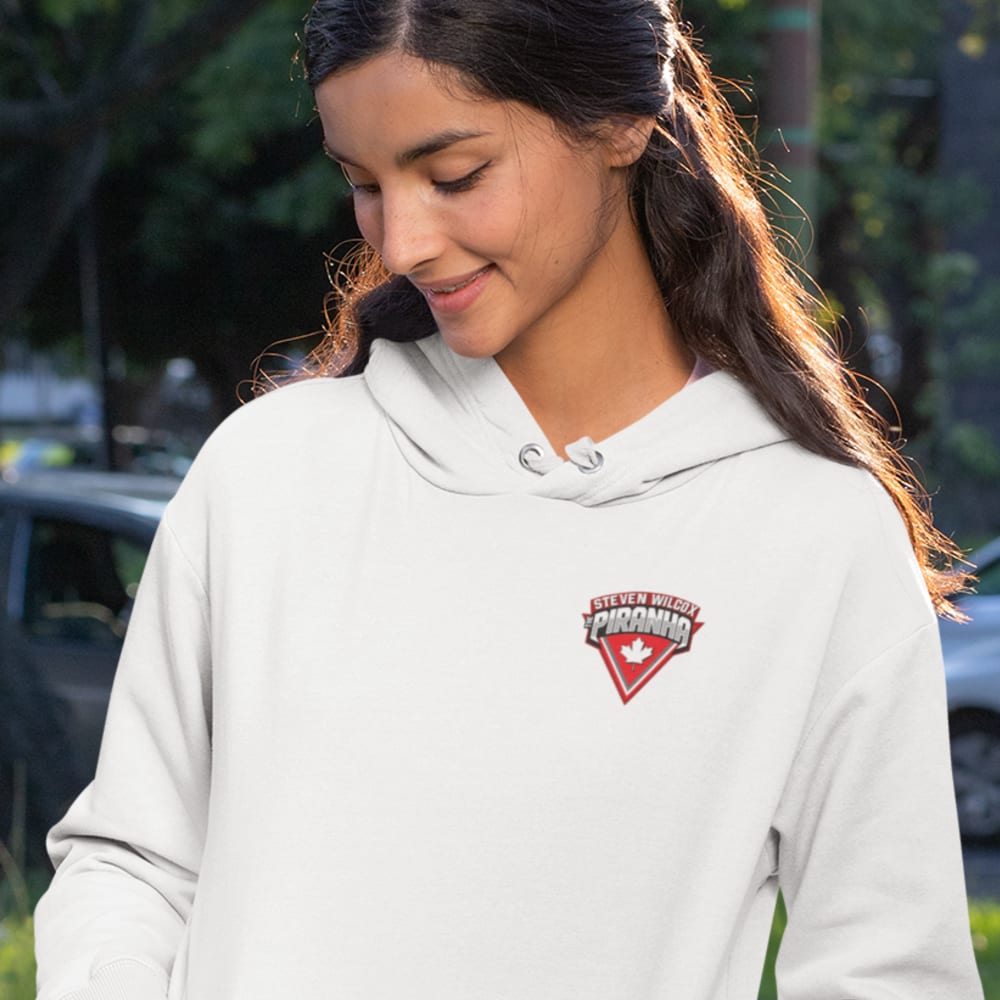 Steven "The Piranha" Wilcox Women's Hoodie, Mini Logo Side