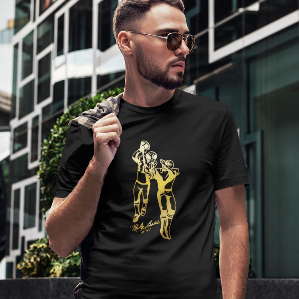 "Interception" by Mike Bass Shirt, Gold Logo