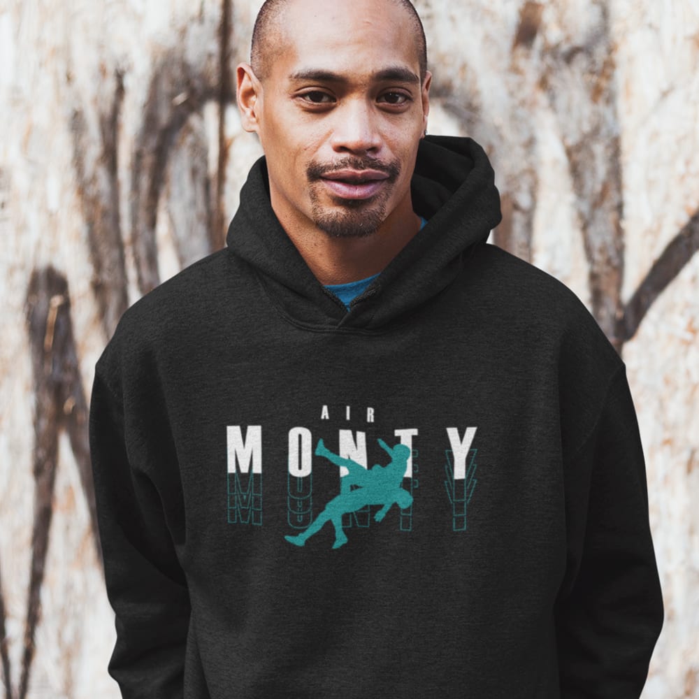 "Air Monty" by Michelle Montague Unisex Hoodie, Teal White Logo