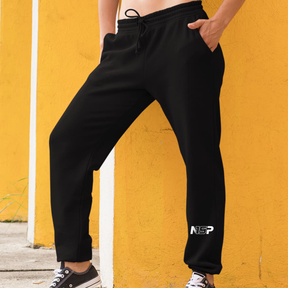 "N19P" by Nikita Pavlychev Men's Joggers, White Logo (Front Left Leg)