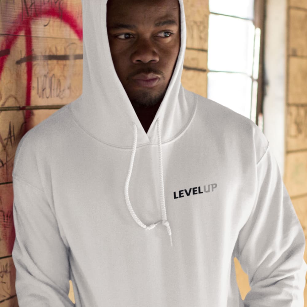 Cooper Donlin's "Level Up" Men's Hoodie, Black Logo