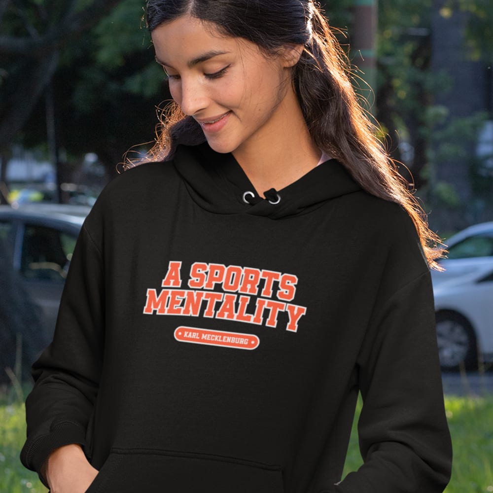 A Sports Mentality by Karl Mecklenburg Unisex Hoodie, Light Logo