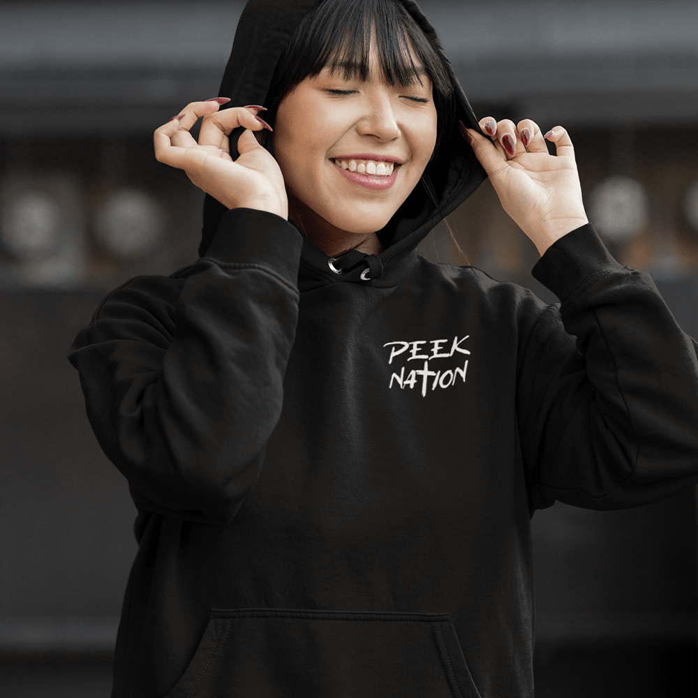  Peek Nation by Trevor Peek Unisex Hoodie, Light Logo