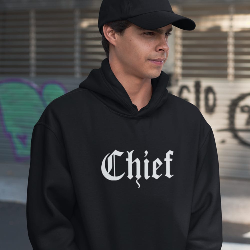 David Njoku "Chief" by MAWI Hoodie. White Logo