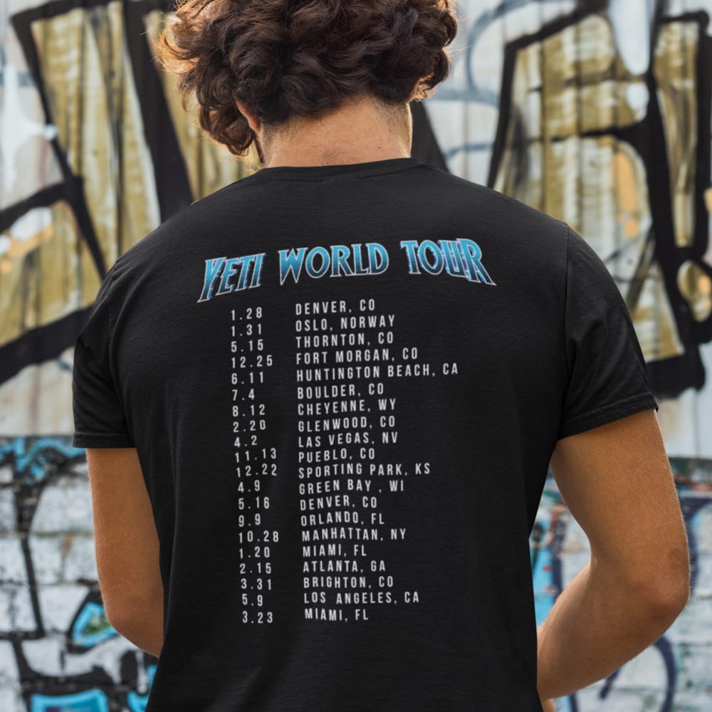 LIMITED EDITION Yeti World Tour by Joshua Bredl T-Shirt, White Logo