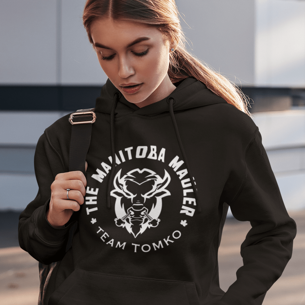 The Manitoba Mauler by Devin Tomko, Women's Hoodie, Light Logo