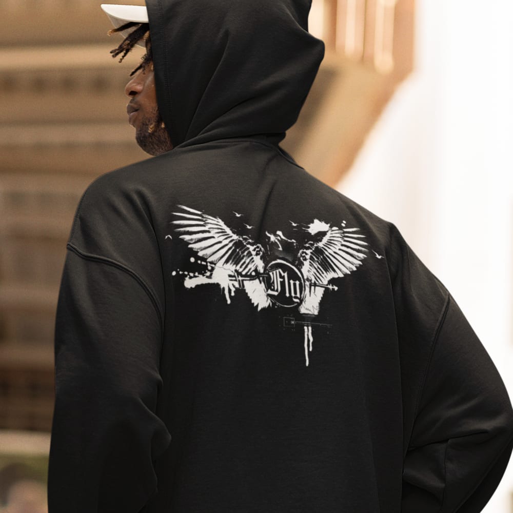Fearless Fly by Anicka Newell Hoodie, White Logo