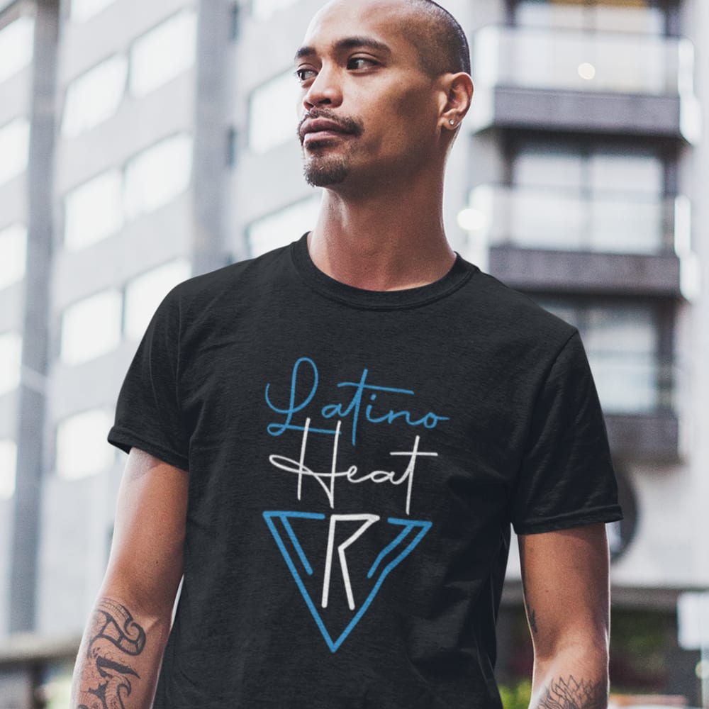 Latino Heat II by Rodolfo Velasquez Men's T-Shirt, Light Logo
