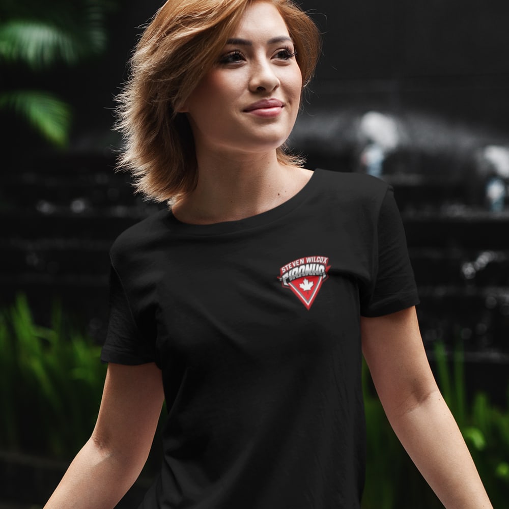 Steven "The Piranha" Wilcox Women’s T-Shirt, Mini Logo Side