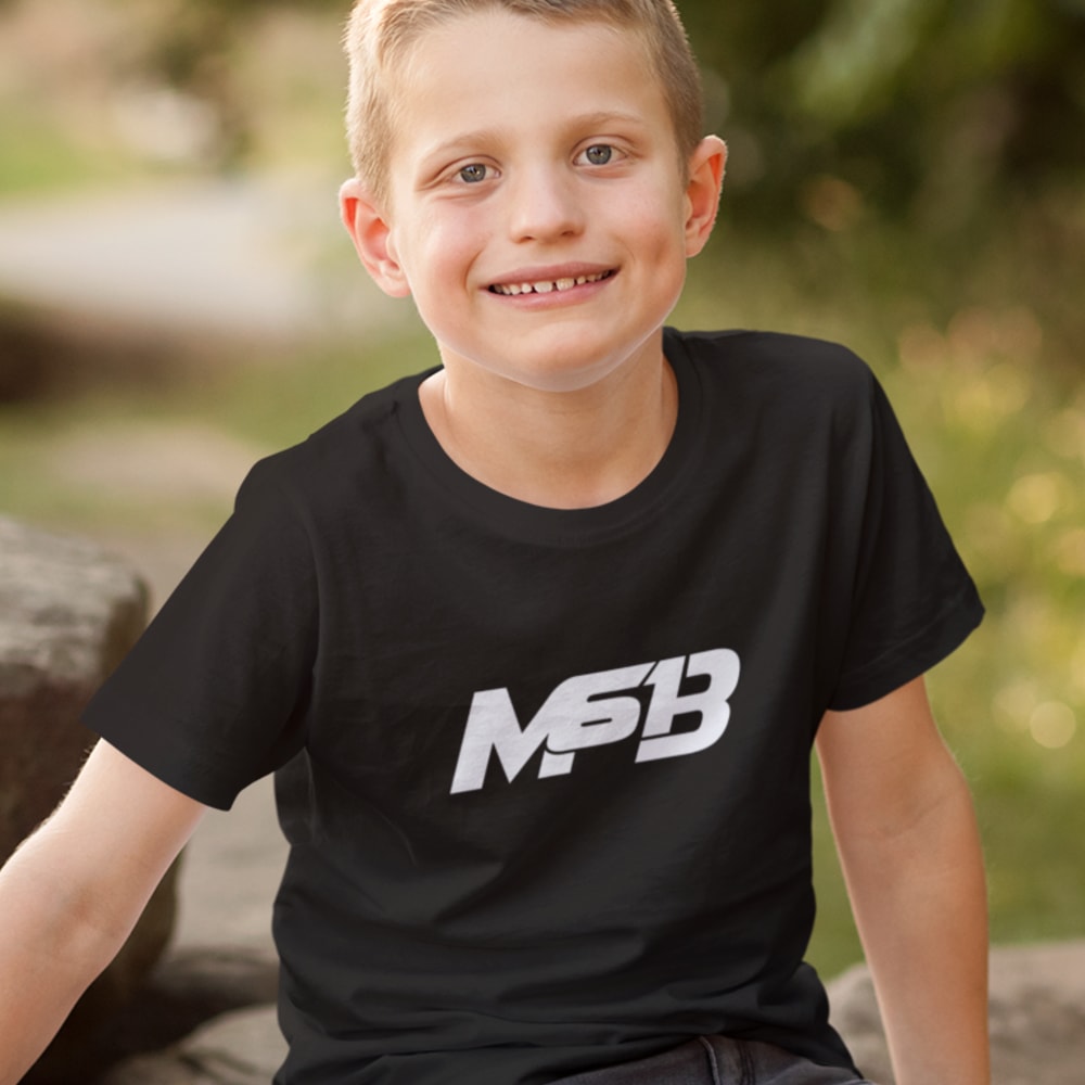 "MB61" by Michaela Boyle Youth T-Shirt, White Logo