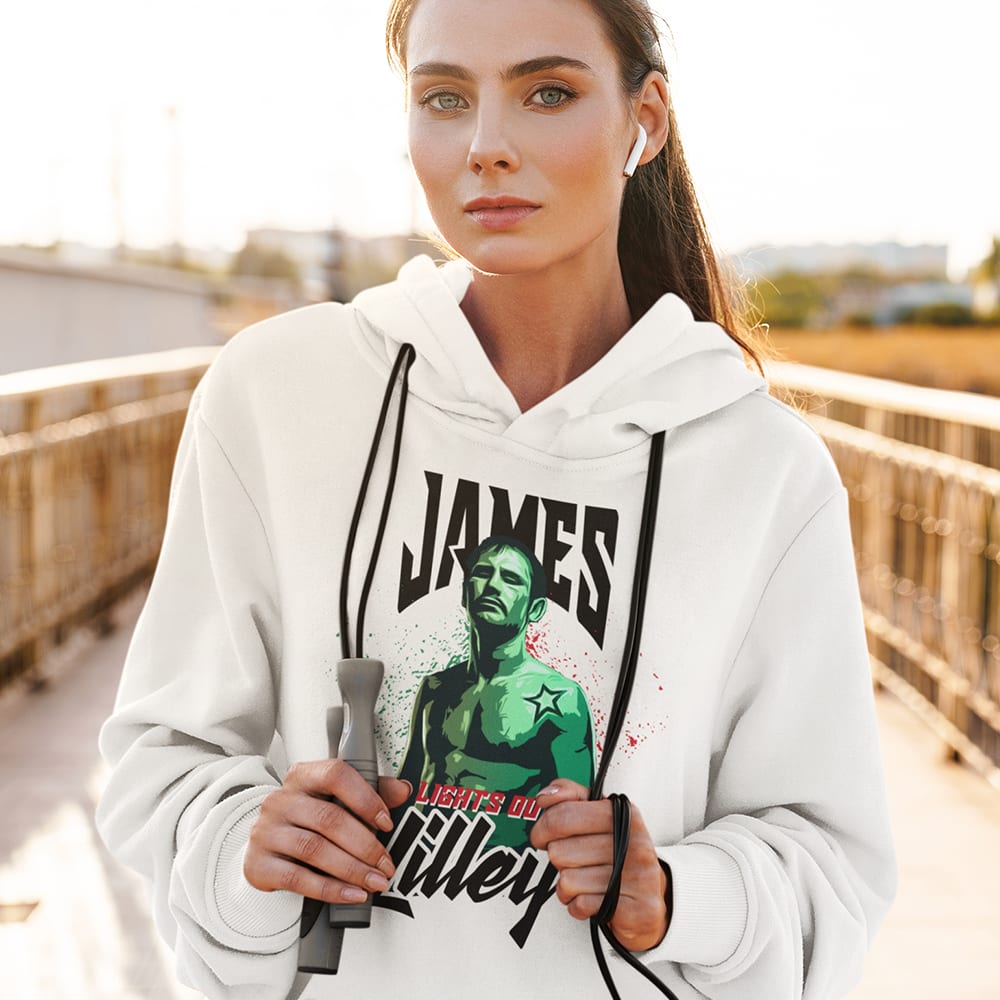 Lights Out by James Lilley Unisex Hoodie, Dark Logo