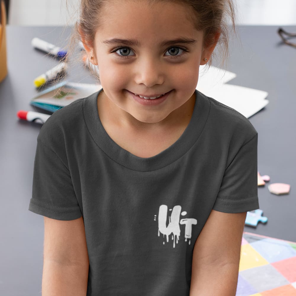 UT "Drip Logo" by Dave Grady Youth T-Shirt, White logo