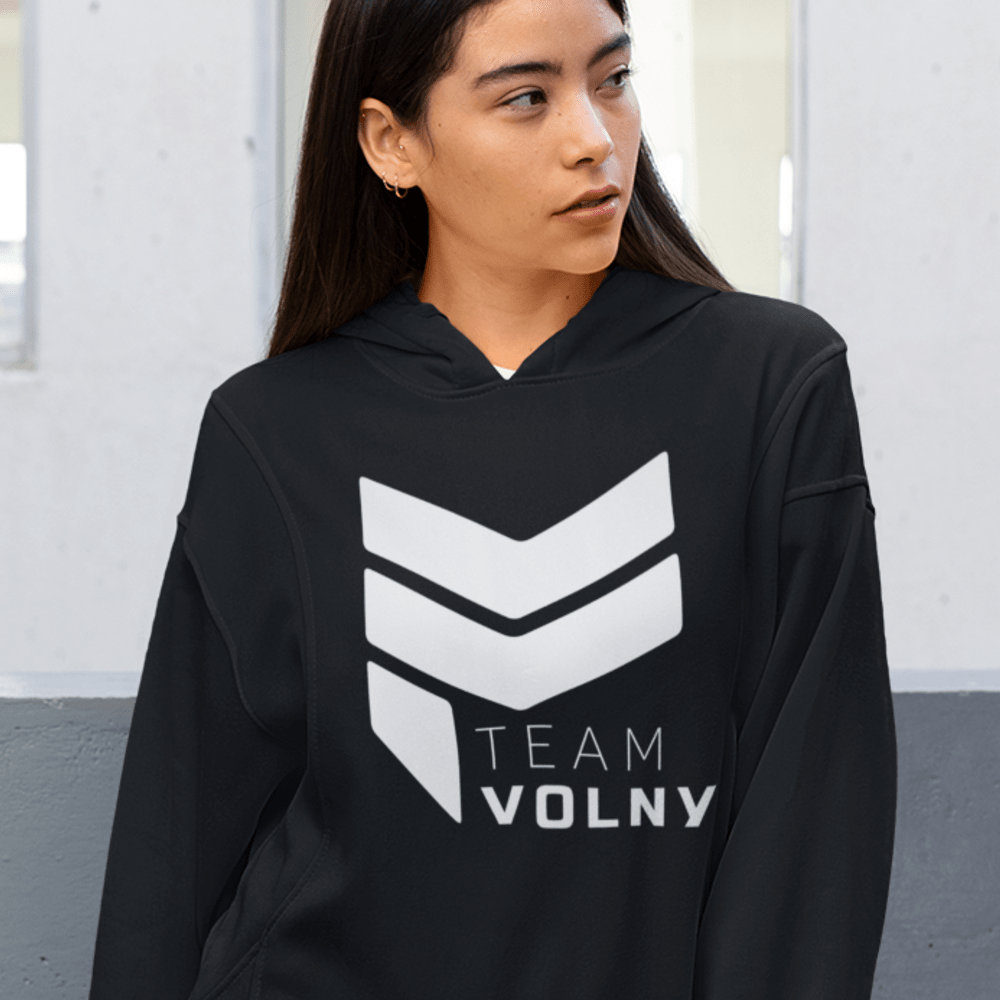 Team Volny by Patrice Volny, Women's Hoodie, Large Logo, White