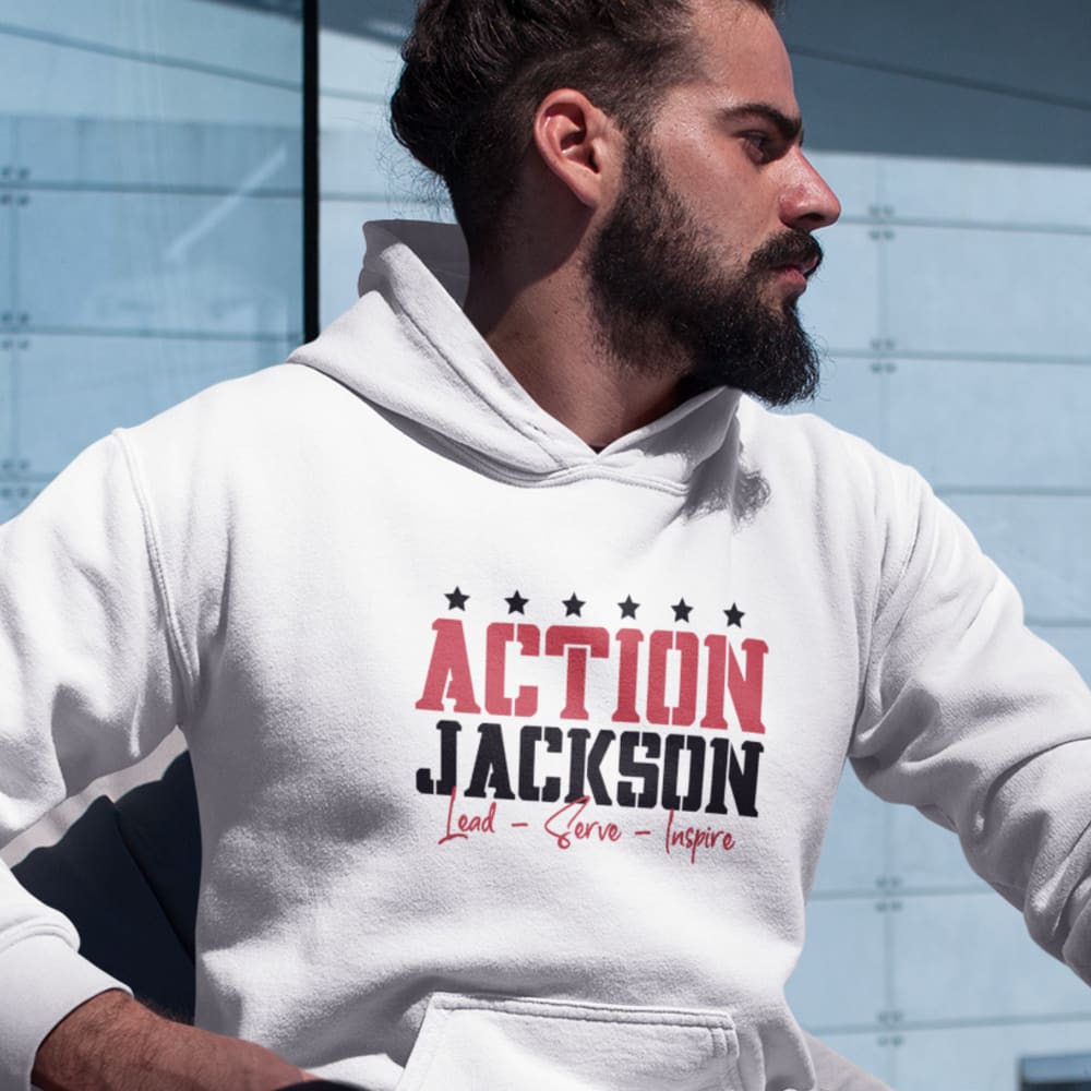 Lead-Serve-Inspire ACTION by Patrick Jackson Hoodie, Black Logo