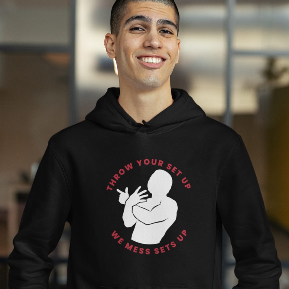 Throw Your Set Up Jacori Teemer Men's Hoodie, White Logo