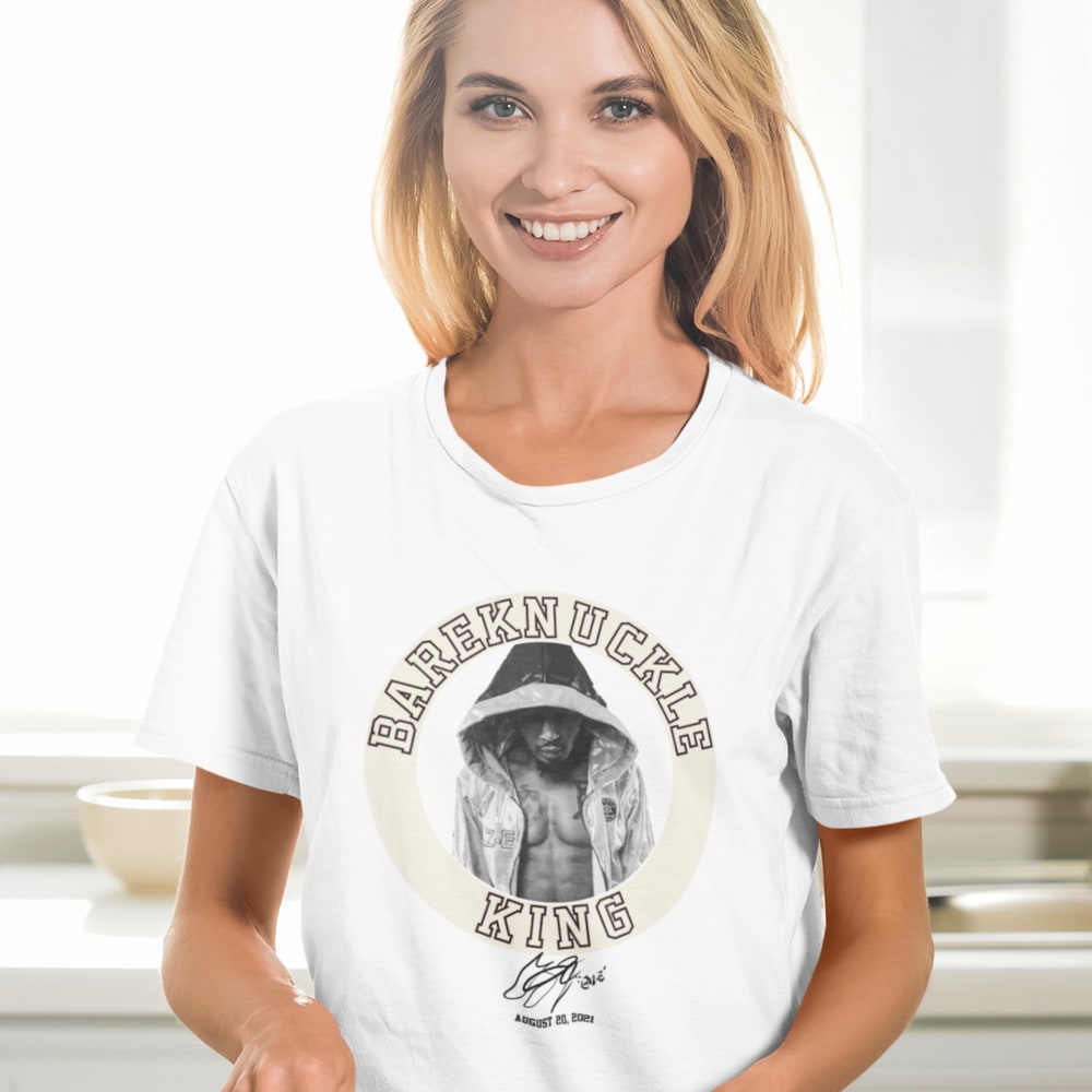 "Signed by Bareknuckle King" Reggie Eaz-e Barnett Jr. Women's T-shirt, Black Logo
