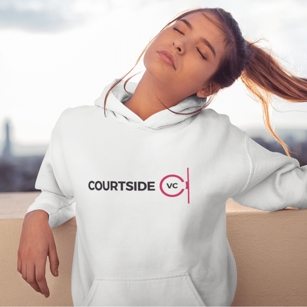 Courtside Ventures Women's Hoodie, Black Logo