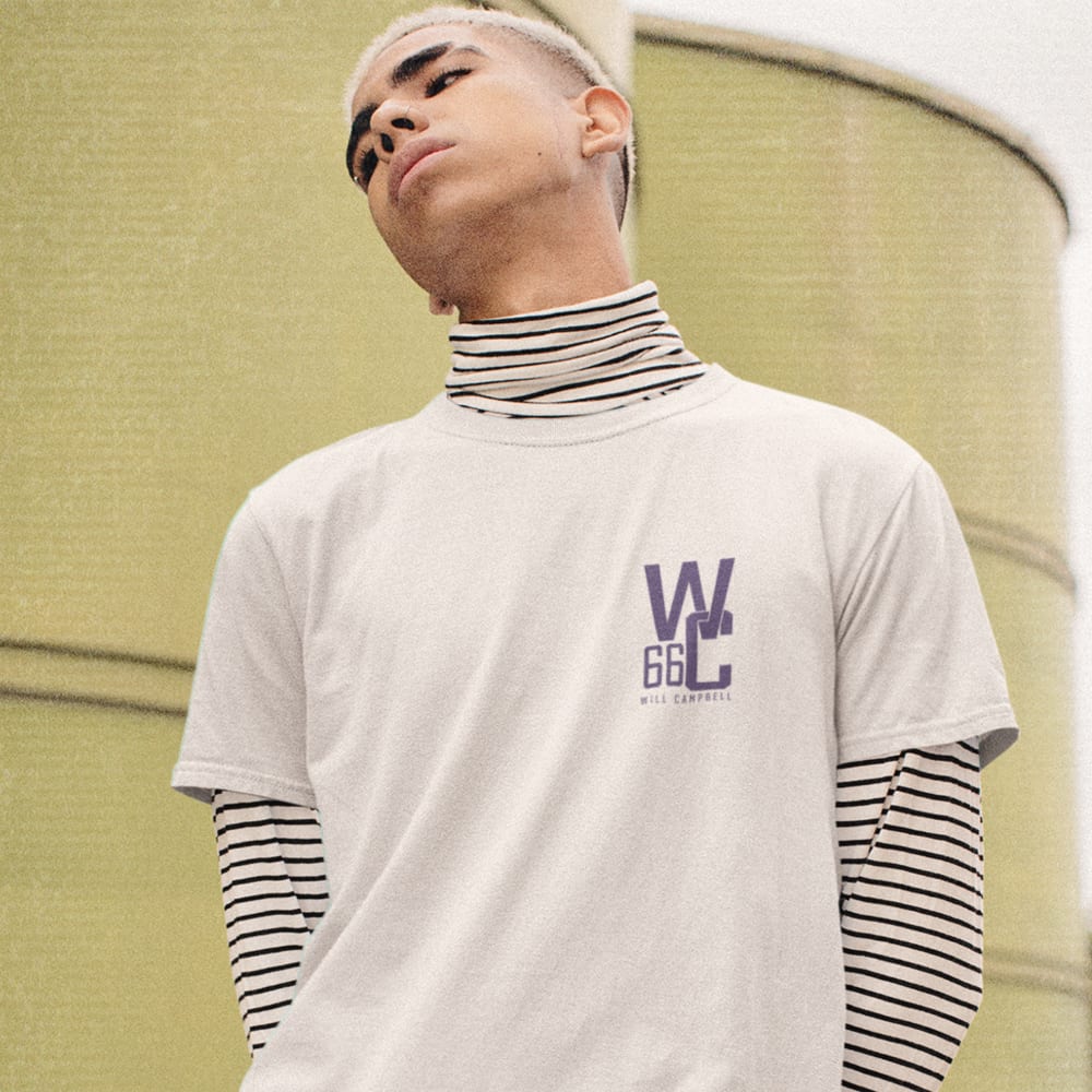"WC" by Will Campbell Shirt, Purple Logo