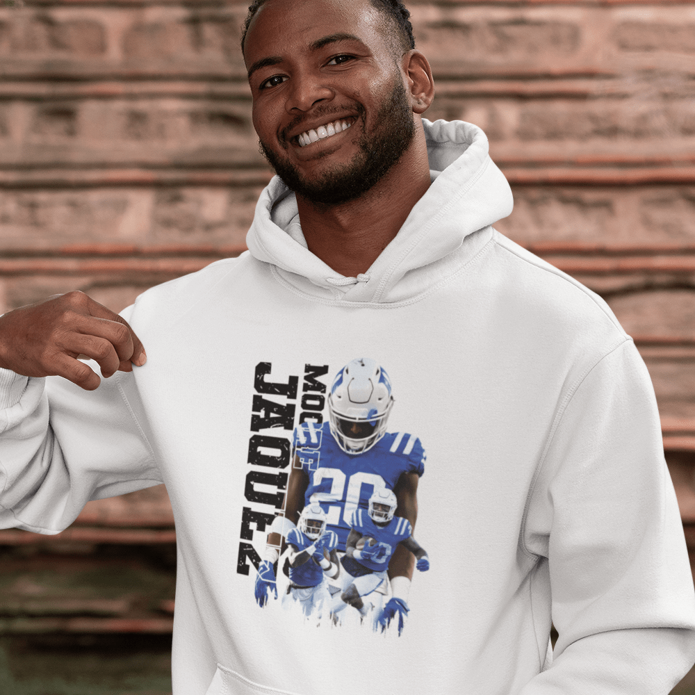 Jaquez Moore Hoodie, Black Logo