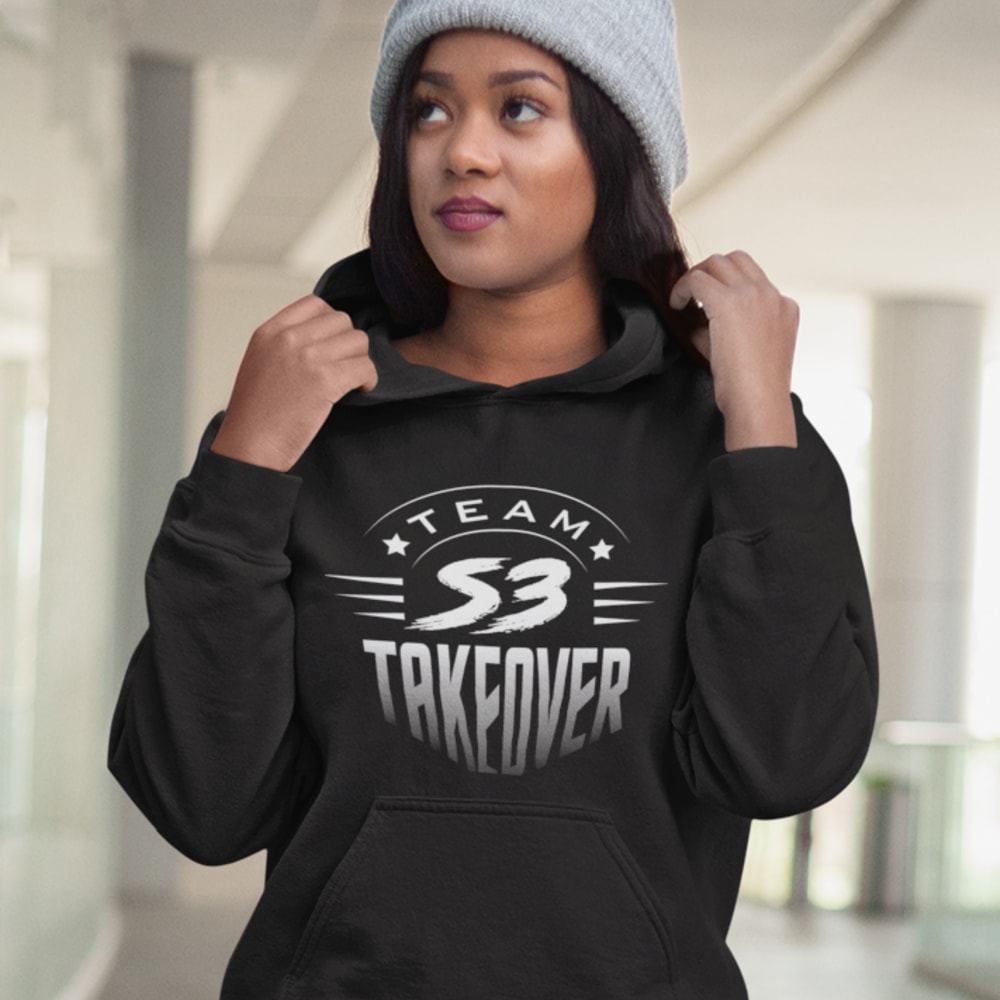 Team Takeover by Samuel Arnold Unisex Hoodie, White Logo