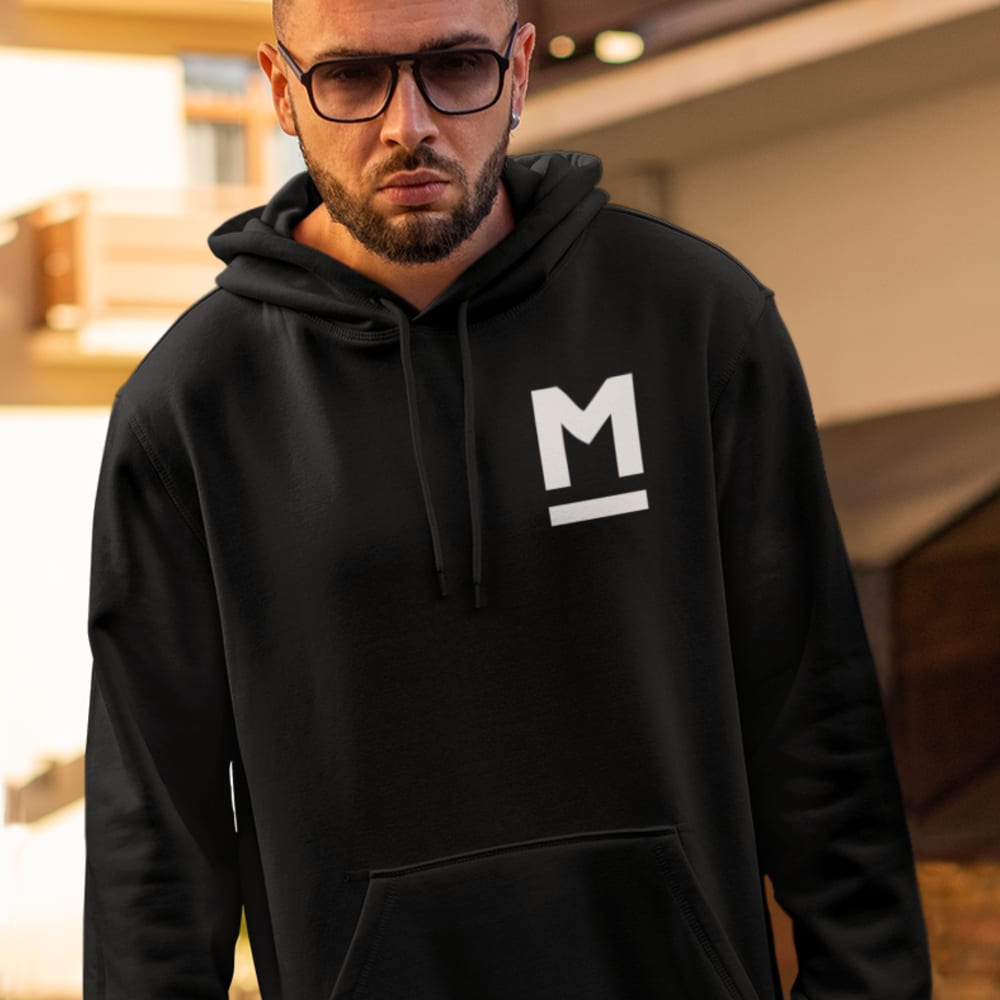 M Logo Hoodie, White Logo