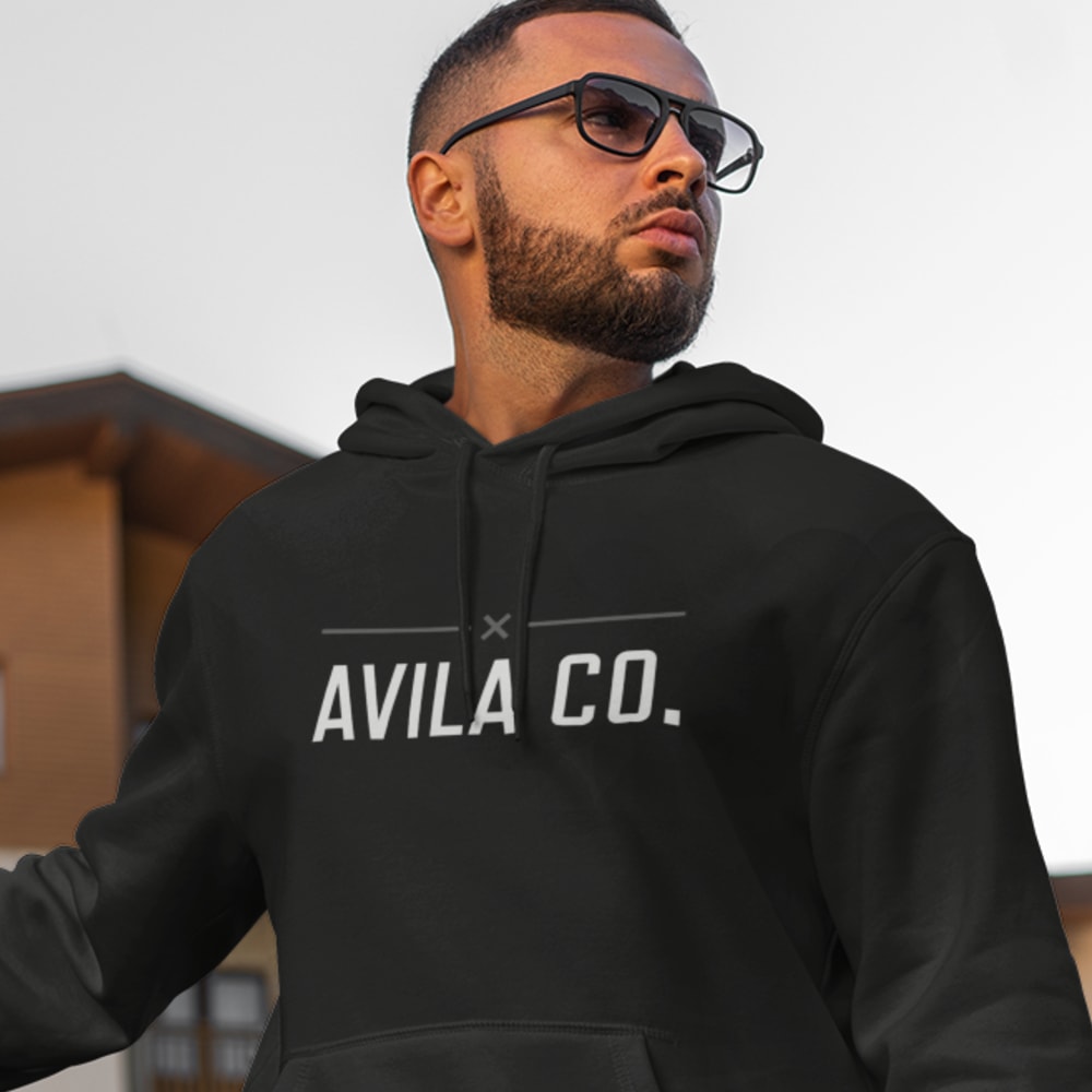 AVILA CO. by Guillermo Granier Men's Hoodie, White Logo