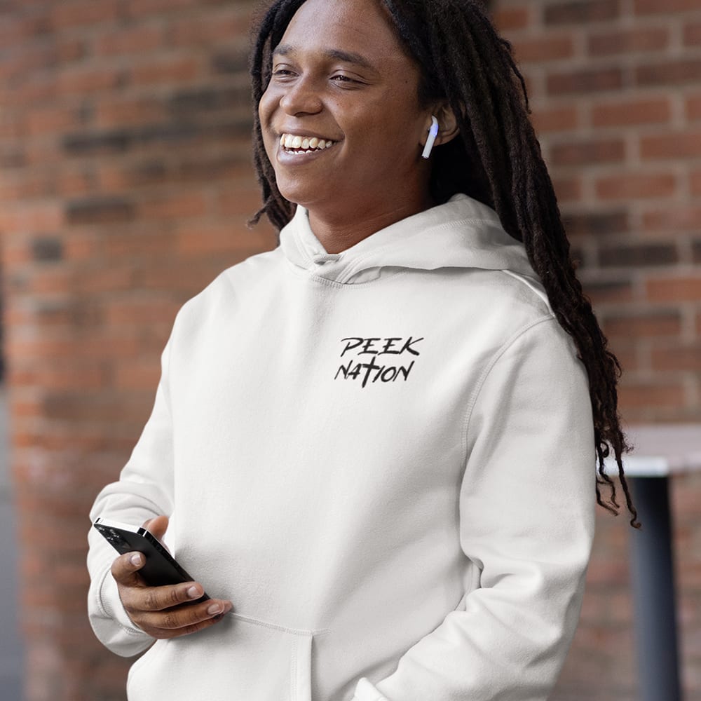  Peek Nation by Trevor Peek Unisex Hoodie, Dark Logo