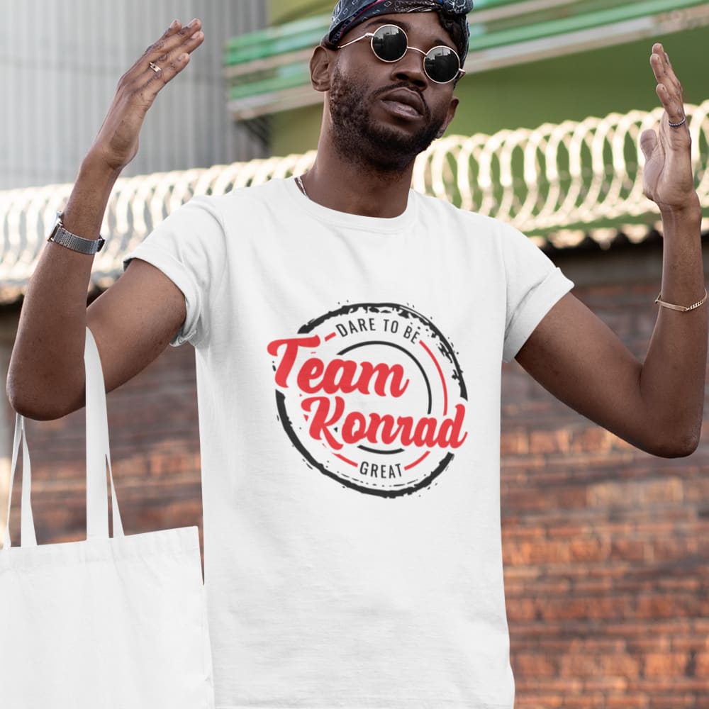 Dare to be Great by Jordyn Konrad T-Shirt, Black Red Logo