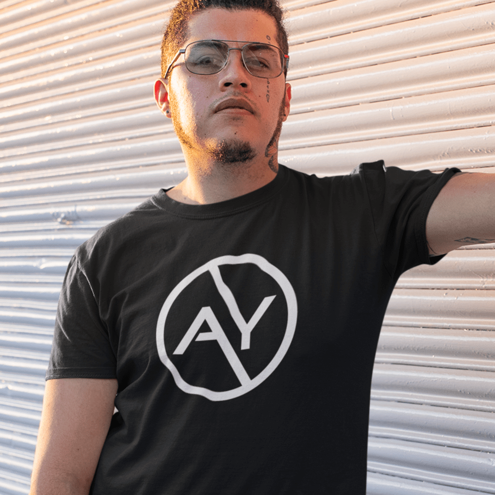 AY by Albert Young, Men's T-Shirt, White Logo