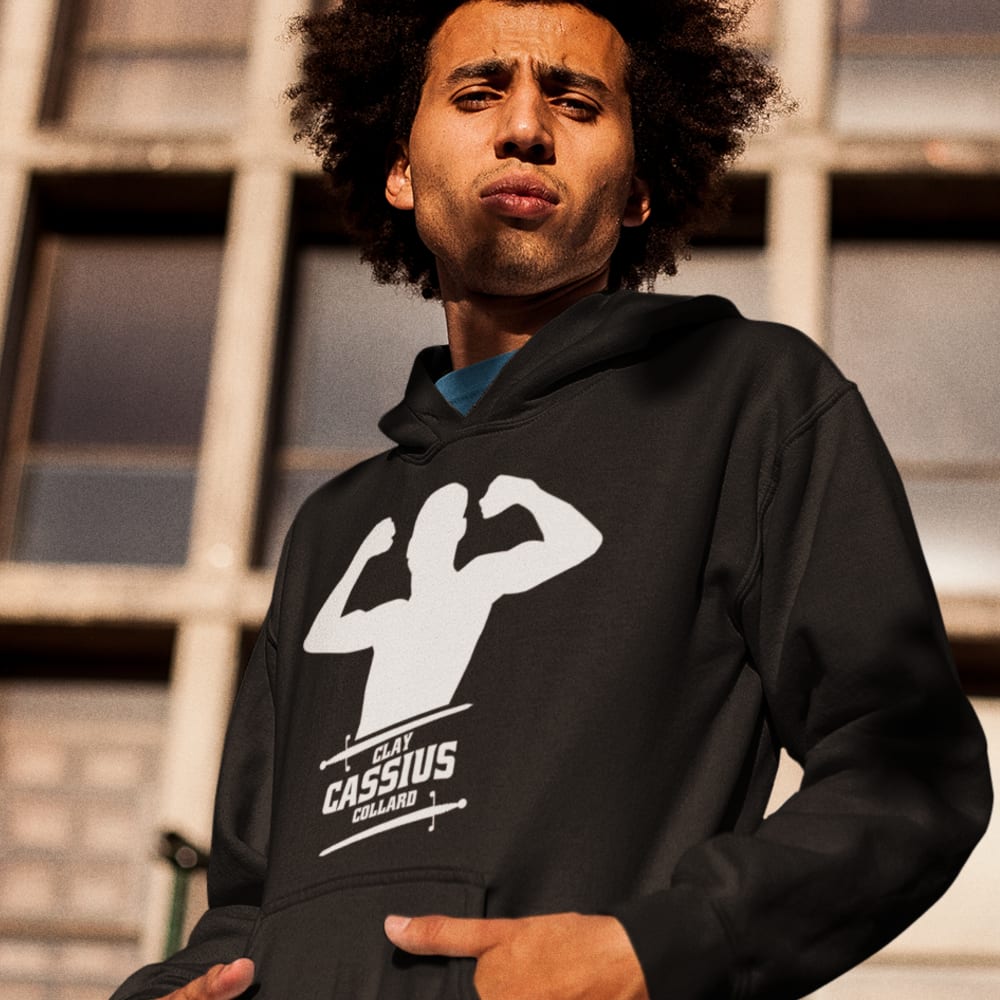 Clay "CASSIUS" Collard Hoodie, White Logo