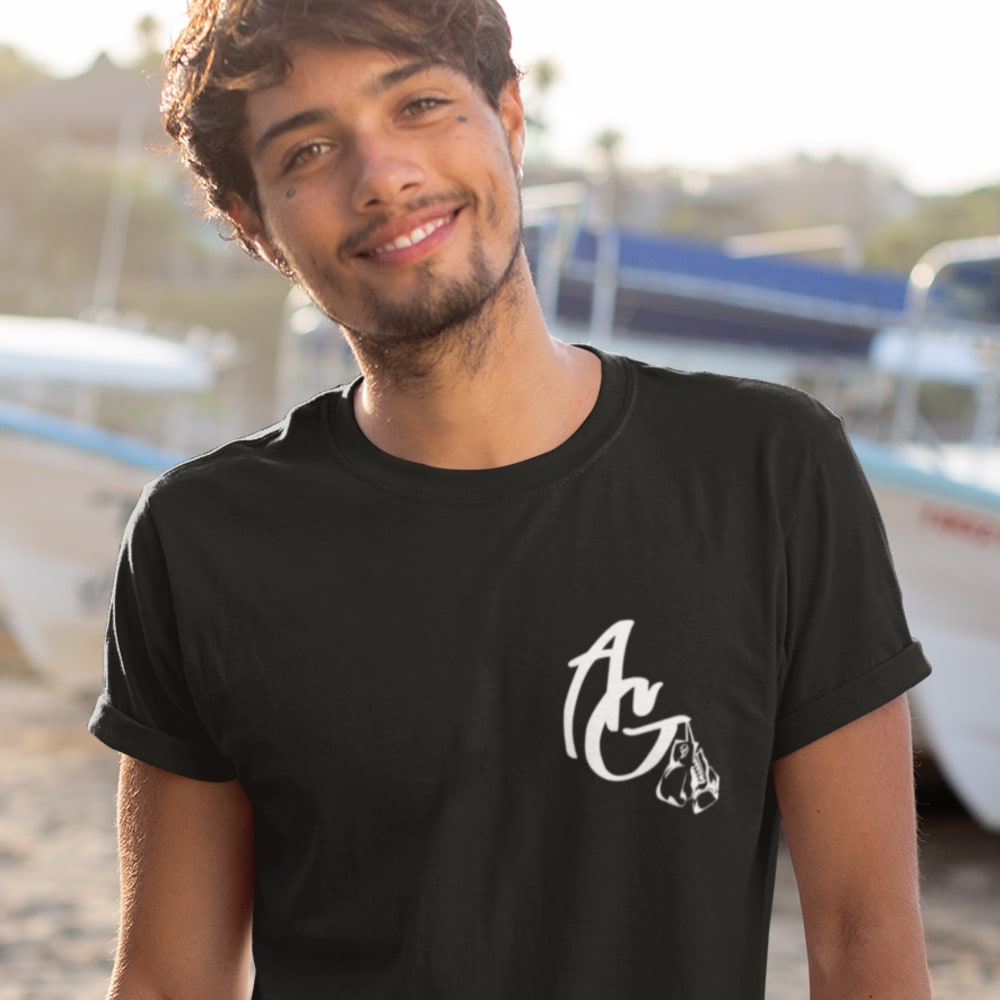 Amanda Galle Men's T-Shirt, White Mini Logo