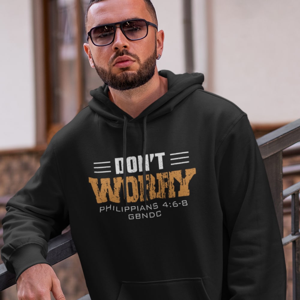 Craig Colquitt "Don't Worry" Unisex Hoodie, White Logo