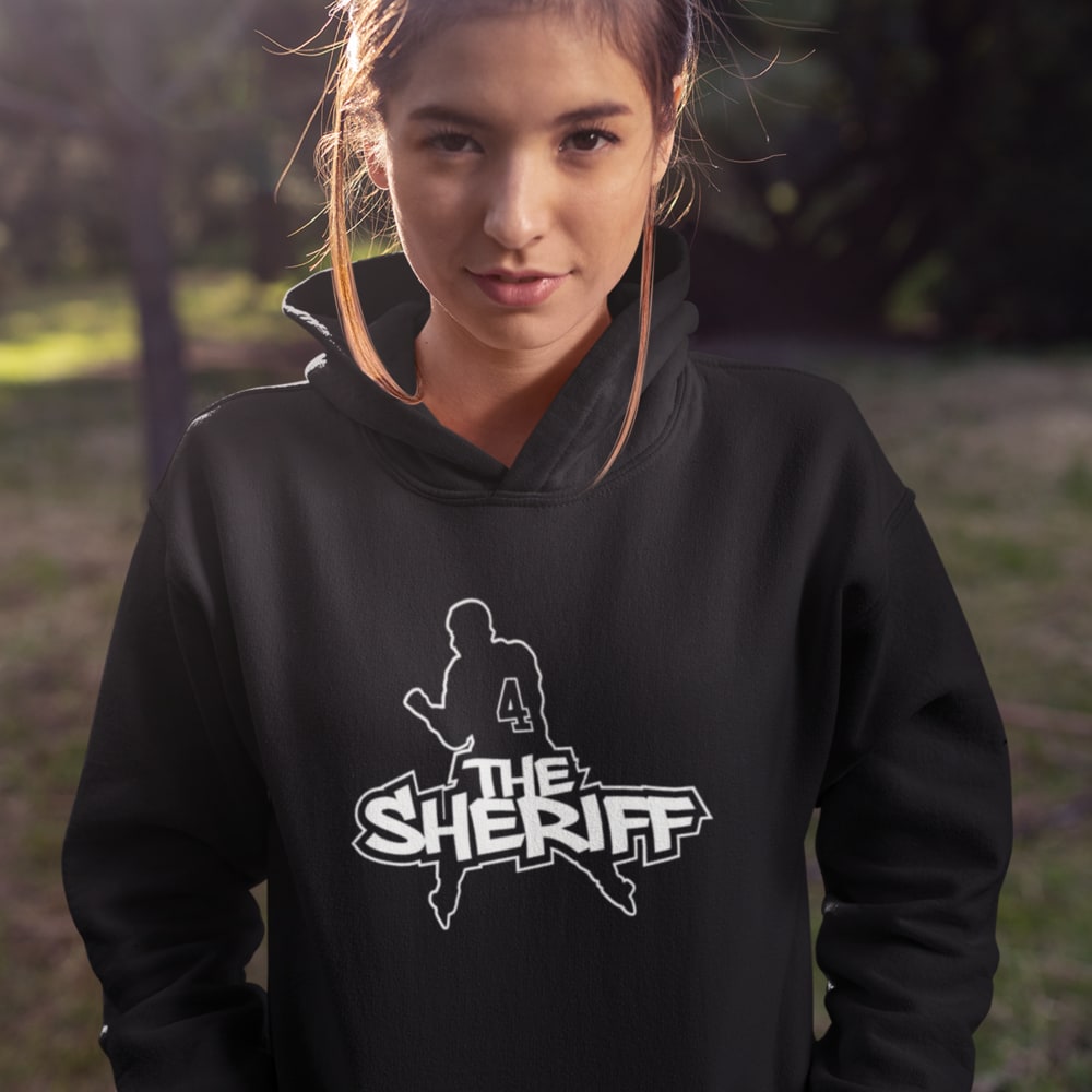  The Sheriff #4 by Sean Allen Unisex Hoodie, White Logo