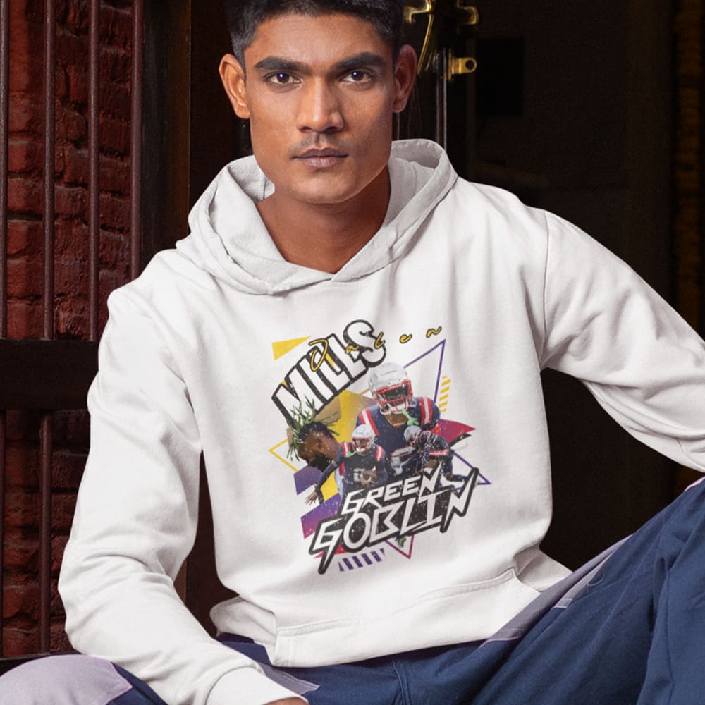 Green Goblin by Jalen Mills x MAWI, Men's  Hoodie , Dark Logo