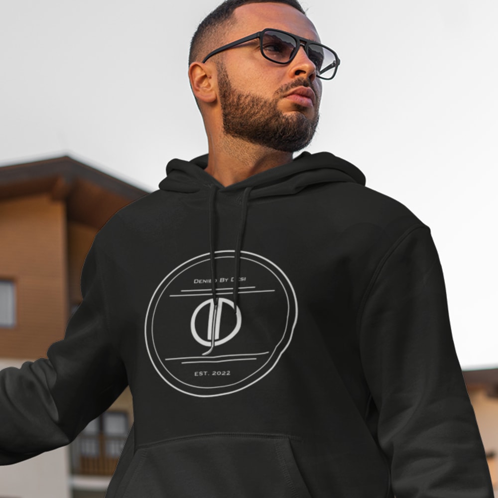 Denied by Desi, Hoodie (White Large Logo)