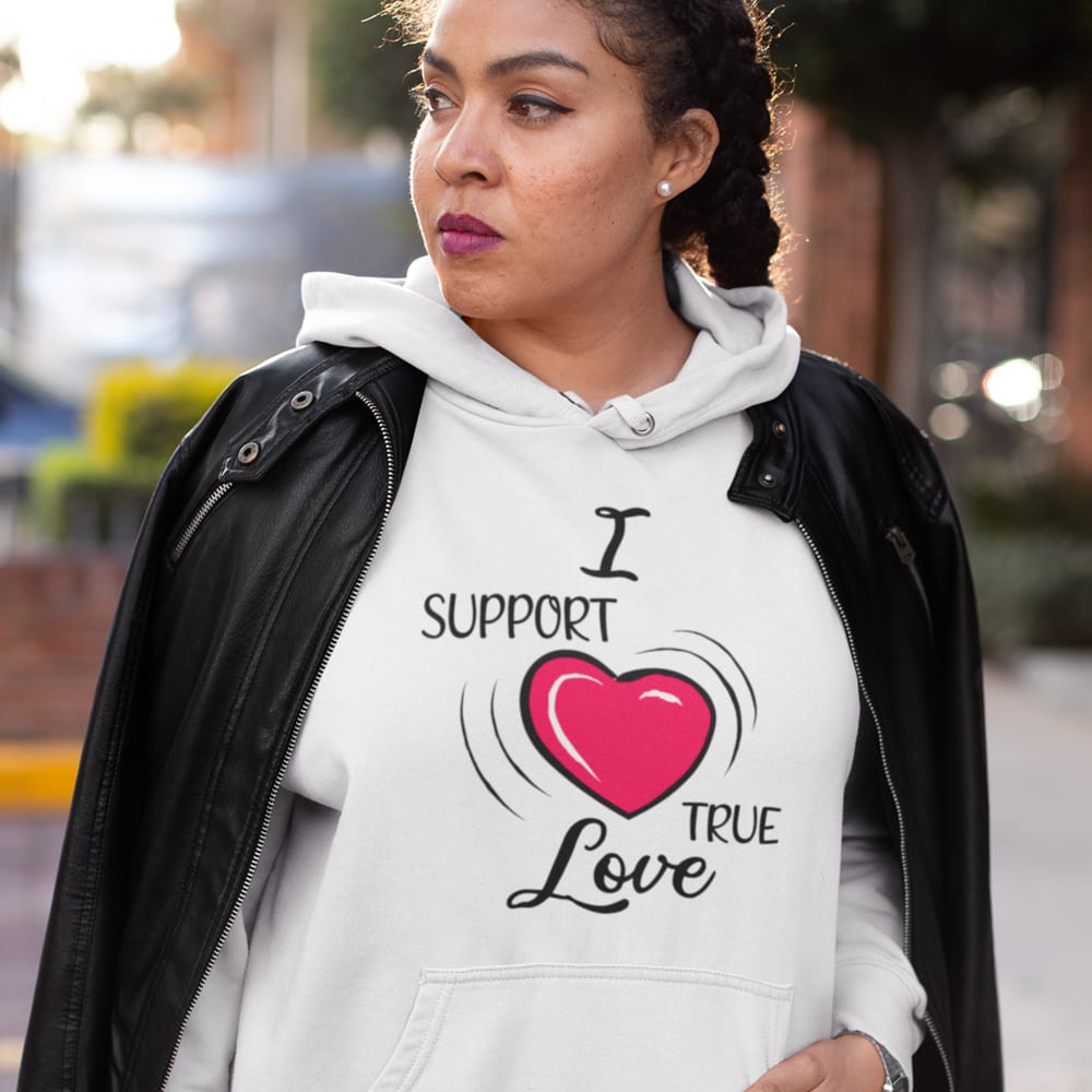  I Support True Love by Brian Randolph Unisex Hoodie, Dark Logo