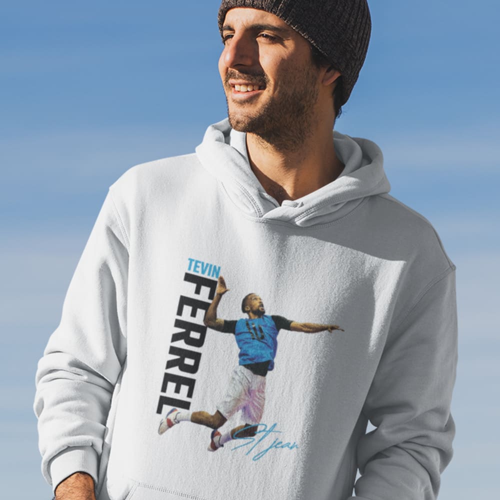 Portrait of Tevin Ferrel Hoodie, Black Logo