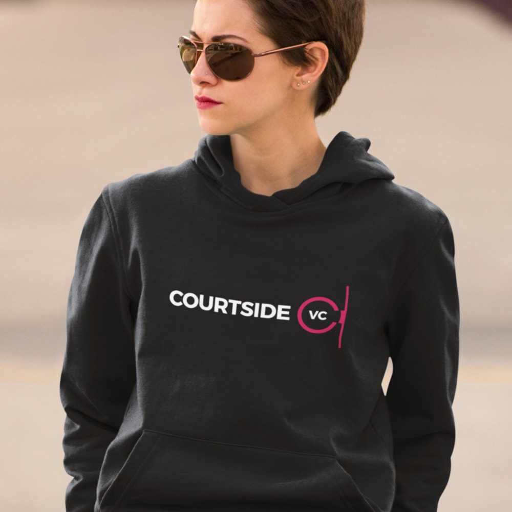 Courtside Ventures Women's Hoodie, White Logo