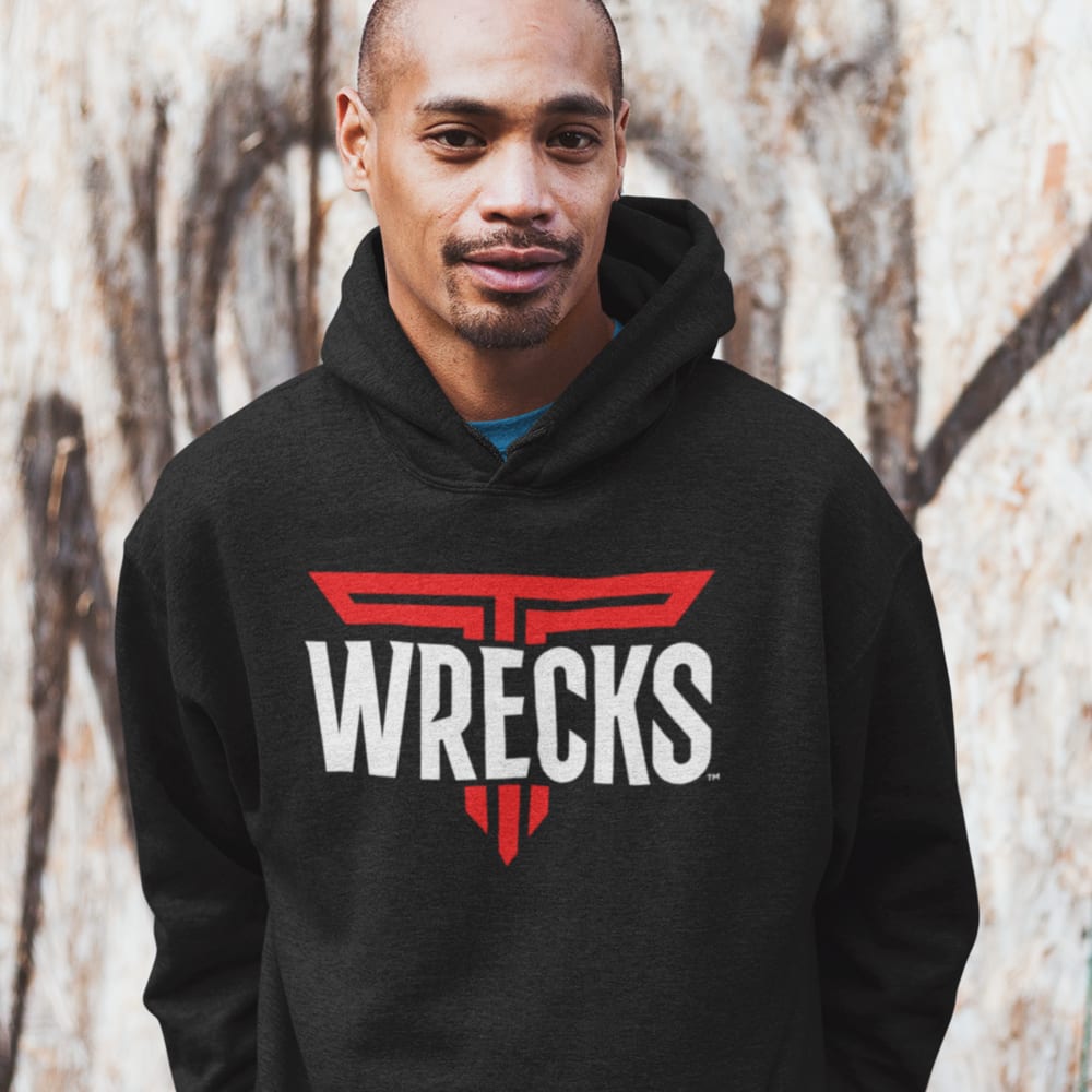 WRECKS by Terrance Mckinney Hoodie, White Logo