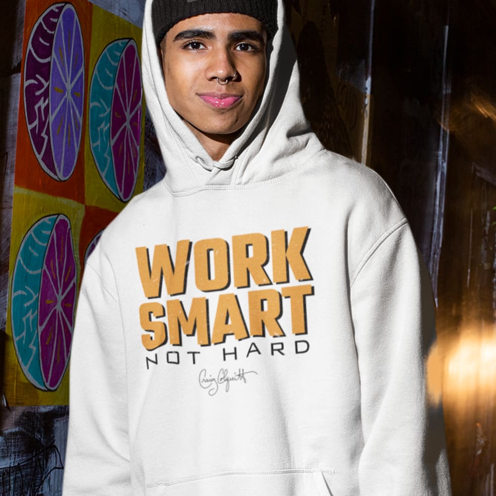 Craig Colquitt "Work Smart" Unisex Hoodie, Black Signature Logo