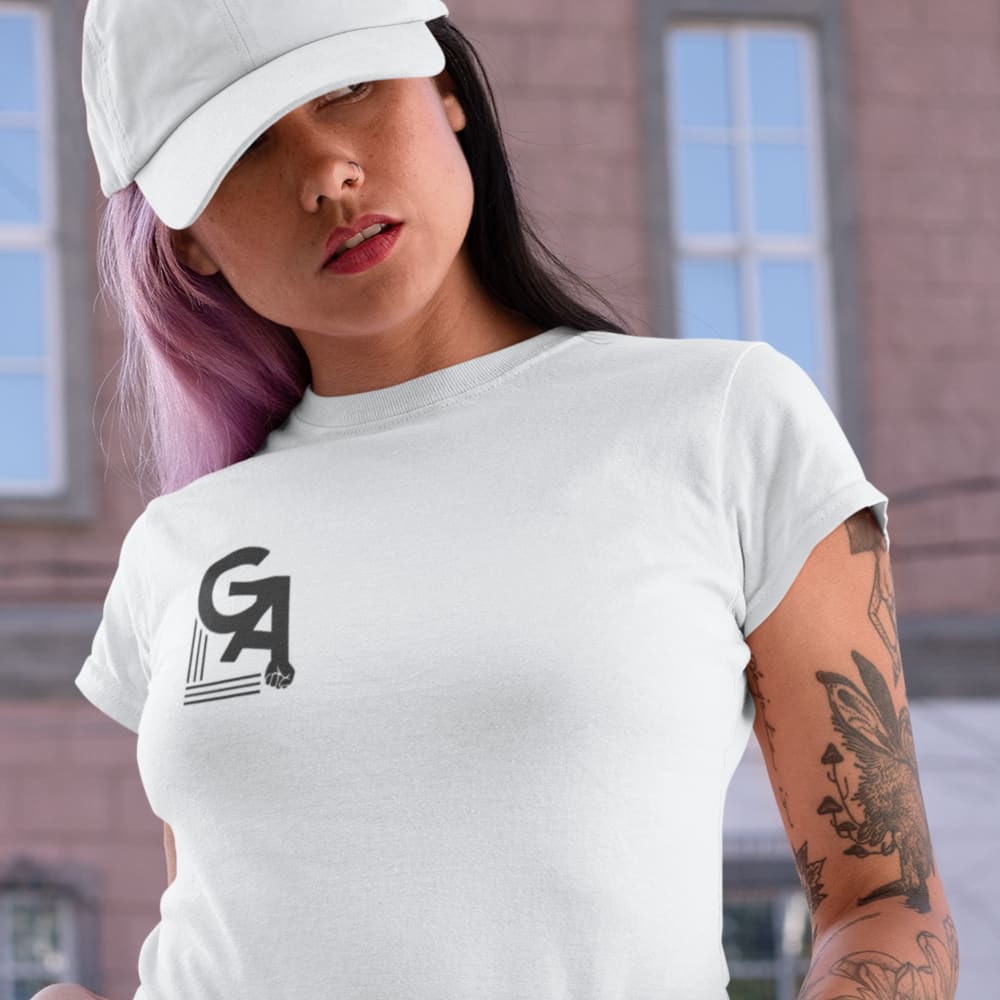 GA Garrett Armfield Women's T-Shirt, Black Mini Logo