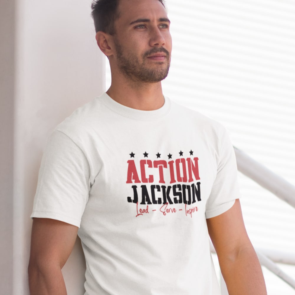 Lead-Serve-Inspire ACTION by Patrick Jackson T-Shirt, Black Logo