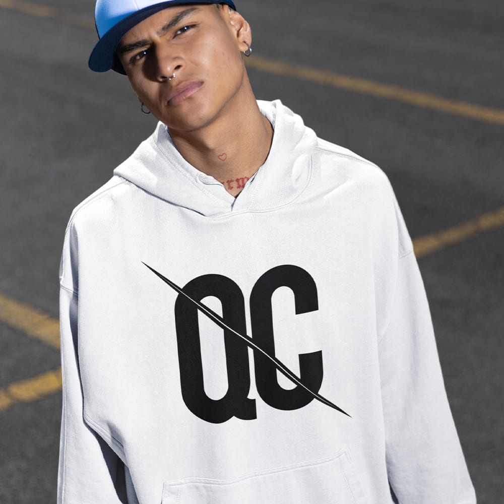 Official “Bolt” QC Hoodie, Black Logo
