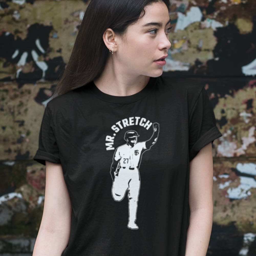 Mr.Stretch by DeAmez Ross Unisex T-Shirt, White Logo