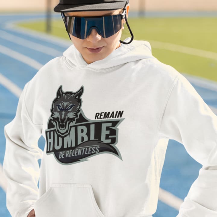 "Remain Humble Be Relentless" by Vitaliy Guimaraes Hoodie