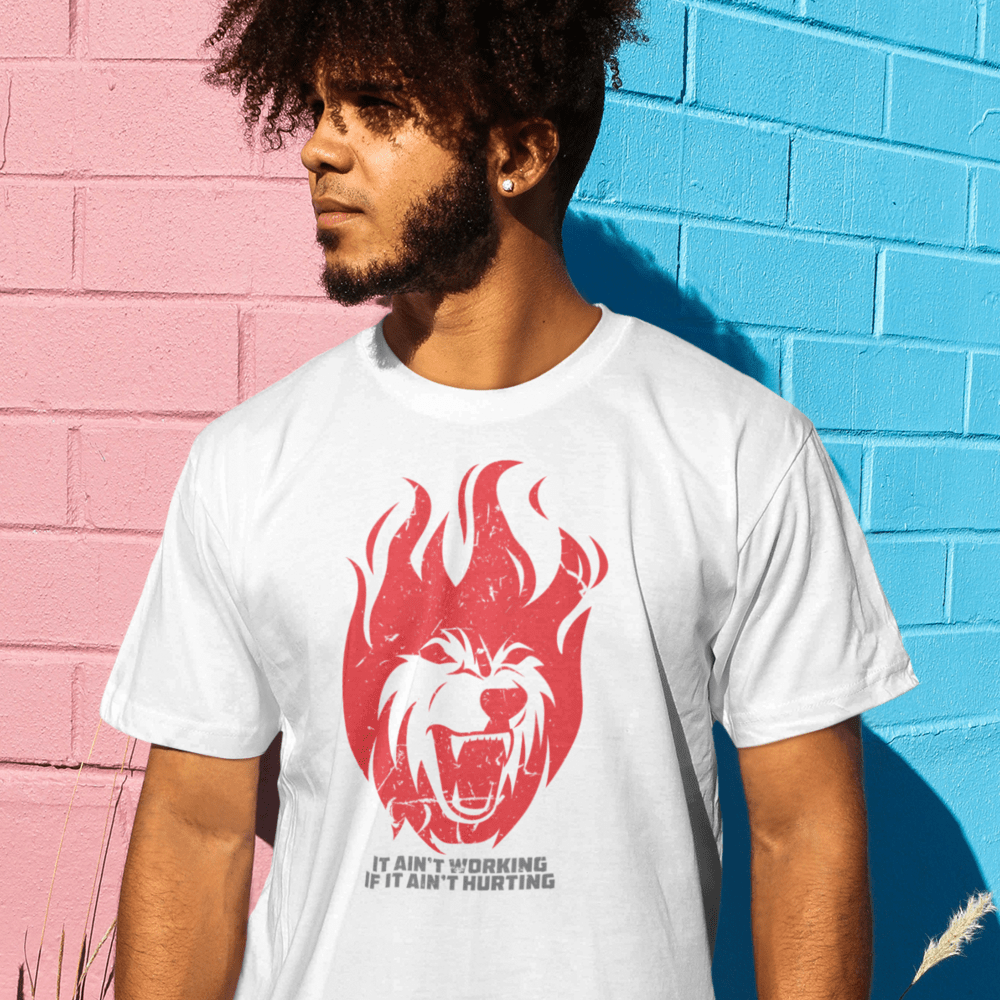 IT AIN'T WORKING IF IT AIN'T HURTING BL  MEN'S TSHIRT