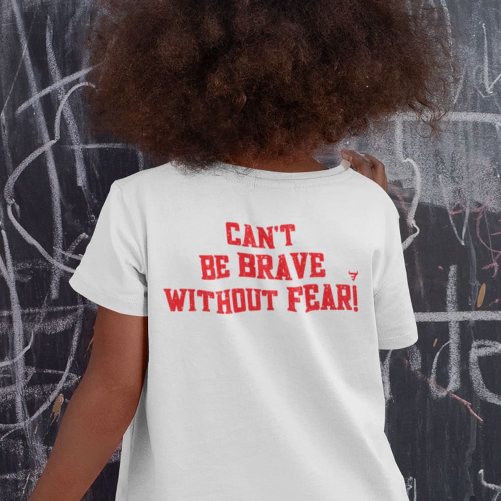 "Can't Be Brave Without Fear" John Makdessi Youth T-Shirt, Dark Logo