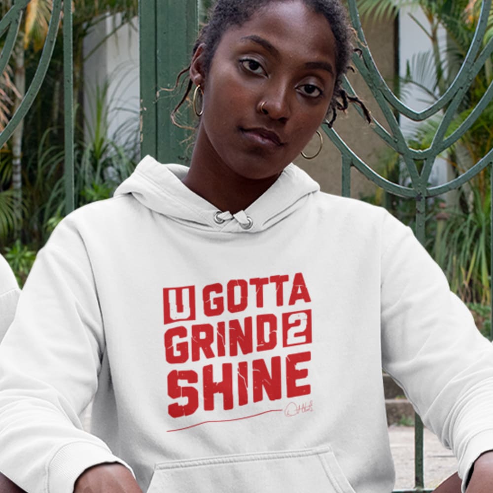 Natural Goldglover Orlando Thill Hudson Sr. Women's Hoodie, Red Logo