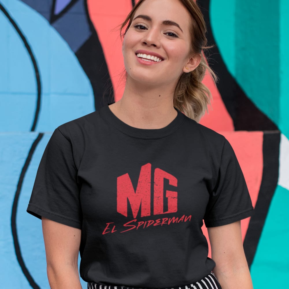 "EL Spiderman" by Michael Gianino Women's T-Shirt, Red Logo