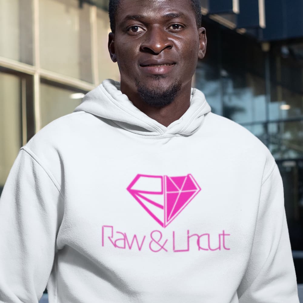 Raw & Uncut Hoodie Pink Logo
